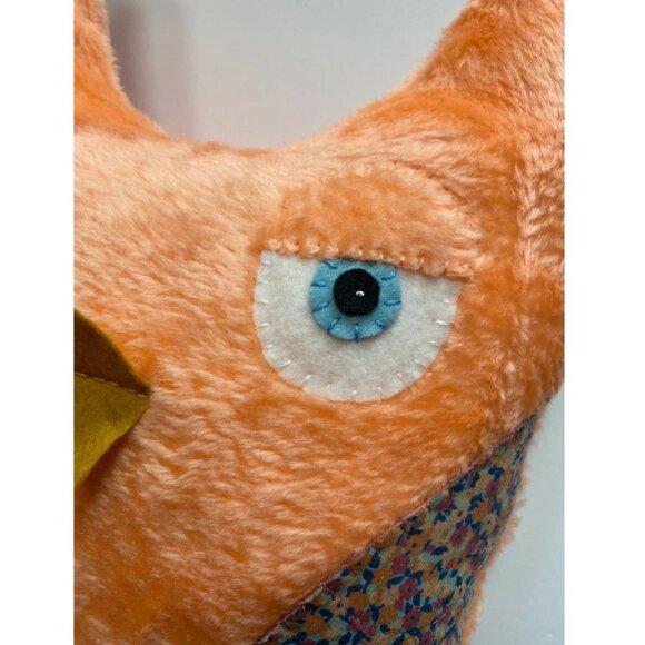 Woodland Owl Stuffed Animal Plushie Upcycled Hugging Buddy Neck Rest Pillow - Picture 2 of 3